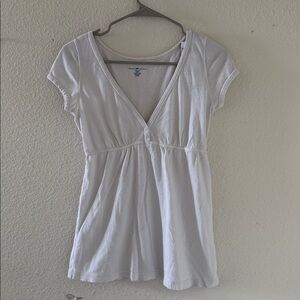 Brandy melville off white button top